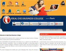 Tablet Screenshot of idealeyesbusinesscollege.com